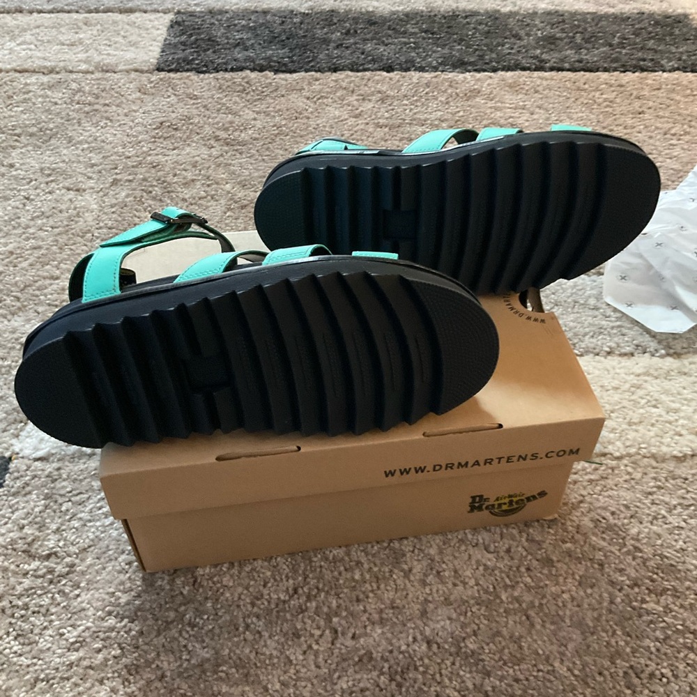 Dr. Martens Teal Aqua Strappy Sandals - Picture 5 of 6